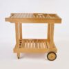 Outdoor Trolley Solid Teak Wood Teak Cart
