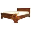 Sleigh wood bed