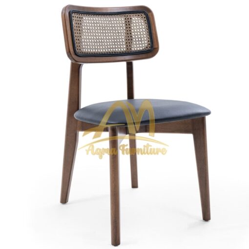 Teak Wood Dining Chair With Rattan - Horucas