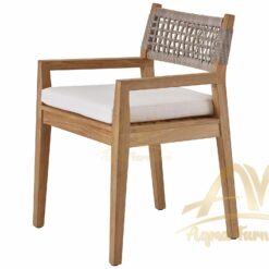 dining chair, rope dining chair, wooden dining chair