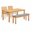 Outdoor Dining Set With Bench Solid Teak Wood Tulip