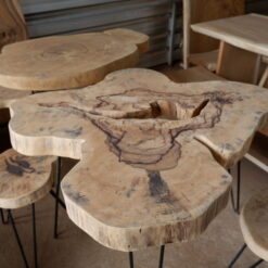 Tamarin Wood furniture exporter wooden tamarin table iron leg 5c