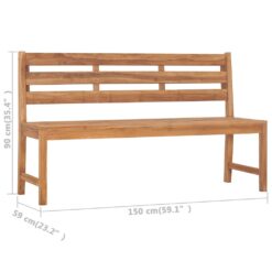 Outdoor bench garden furniture teak wood BCH-04 c
