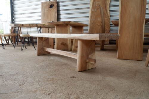 Suar Slab Wood Bench furniture exporter Aqma furniture 01