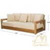 Teak Sofa 3 Seaters Kansas