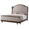Luxury American bed with Padded Headboard Cream Simple