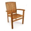 Teak Stacking Arm Chair Outdoor Garden Hampton For Hotel