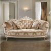 Luxury Italian Sofa 2 Seaters Ivory Baroque Style