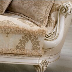 Luxury Italian Sofa 2 Seaters Ivory Baroque Style handmade Production Custom size