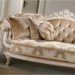 Luxury Italian Sofa 2 Seaters Ivory Baroque Style handmade Production Custom size