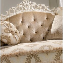 Luxury Italian Sofa 2 Seaters Ivory Baroque Style handmade Production Custom size