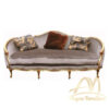 Sofa 3 Seater  with Velvet Brown Color