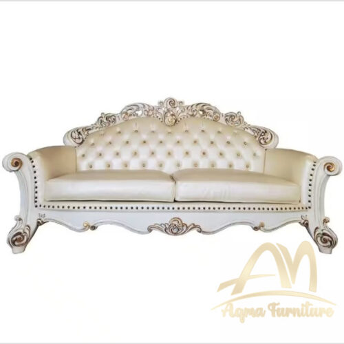 Britain Carved Sofa White 2 Seaters