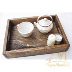 Antique Wooden Serving Tray Antique Rustic color for Decorative Handmade from Solid Wood - Indonesian Home Decoration Furniture