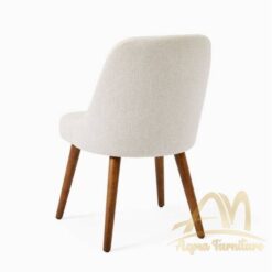 Mid Century Upholstered Dining Chair Wooden Legs - Customize Furniture Handmade