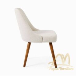 Mid Century Upholstered Dining Chair Wooden Legs - Customize Furniture Handmade