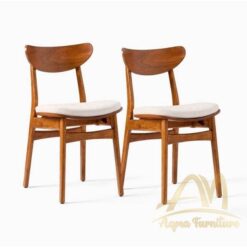 Kitchen Chair Solid Teak Wood With Cushion for Home Dining Room Furniture