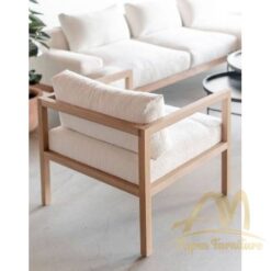 Teak Lounge Chair with Cushion Model Alabama - Teak garden sofa manufacture