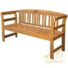 Teak Bench 2 Seater with Flower carved