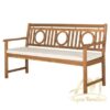 Teak Bench 3 Seaters Round Backrests