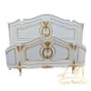 French Louis XVI White and Gold Queen Size Bedframe
