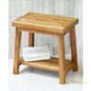 Teak Shower Bench USA Natural