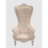 Royal High Back Throne Chairs White Color