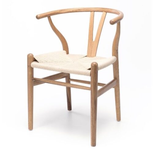 Replica Wishbone Chair Hans J Wegner Solid Teak Wood Natural