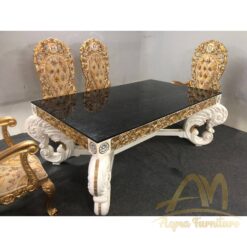 royal dining set with carved aqma furniture indonesia production_1