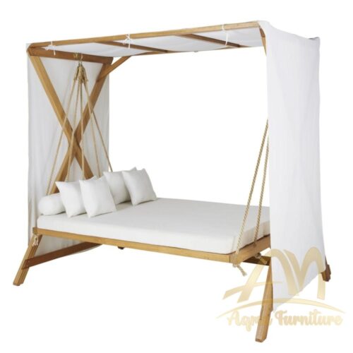 Minimalist Swing 3 Seater Teak Wood