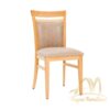 Dining Chair Modern Design Teak Wood with Fabric Seat