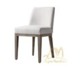 Dining Chair Nordic White Fabric