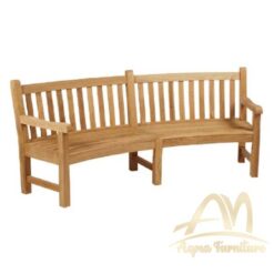 88 Inch Curved Bench Teak Wood- solid wood Outdoor furniture Manufacture from Indonesia with No minimum order container welcome cheap price