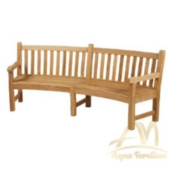 88 Inch Curved Bench Teak Wood- solid wood Outdoor furniture Manufacture from Indonesia with No minimum order container welcome cheap price