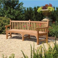 88 Inch Curved Bench Teak Wood- solid wood Outdoor furniture Manufacture from Indonesia with No minimum order container welcome cheap price