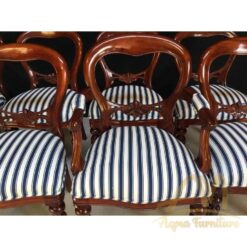 Elite Balloon back style dining chairs with Upholstered Fabric seat Mahogany wood - antique Handmade manufacture from Jepara Indonesia Furniture Craftmanship