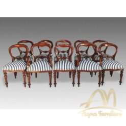 Elite Balloon back style dining chairs with Upholstered Fabric seat Mahogany wood - antique Handmade manufacture from Jepara Indonesia Furniture Craftmanship