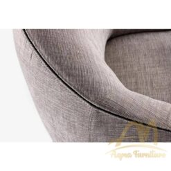 Sofa Chair Upholstered fabric Brown color 1 Seater - Modern Furniture Handmade solid wood from Indonesia Manufacture