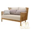 Elizabeth Teak Sofa Outdoor with Slat Natural Color