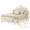 Monaco Tufted King Bed with Padded White Off Color