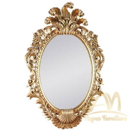 French Carved Gold Leaf Mirror - antique Handmade manufacture from Jepara Indonesia Furniture Craftmanship