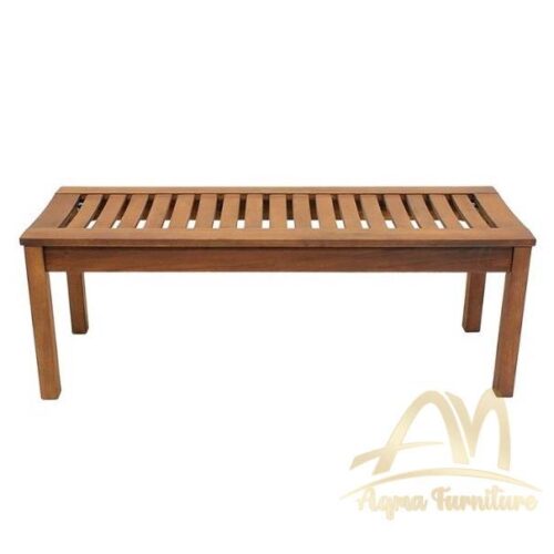 Teak Backless bench Garden With slat 4 ft size - solid wood Outdoor furniture Manufacture from Indonesia with No minimum order