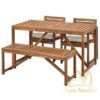 Teak Dining set garden Outdoor 2 Chairs and 1 Bench Teak Dining set garden Outdoor 2 Chairs and 1 Bench