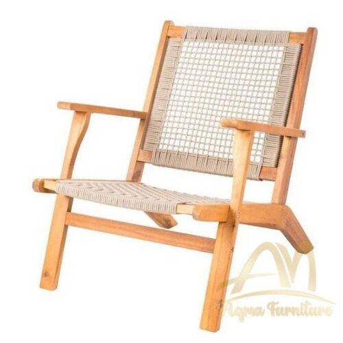 Patio sense Solid Wood woven Seat Outdoor Lounge Chair - solid wood Outdoor furniture Manufacture from Indonesia with No minimum order