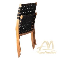 Teak Lounge Folding Chair Seat Use Woven Fabric - Modern Furniture Handmade solid wood from Indonesia Manufacture