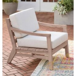 Bali Teak Lounge Chair Fine Sanded with Cushion - Modern Furniture Handmade solid wood from Indonesia Manufacture