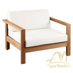 Teak deep armrest sofa Linear
