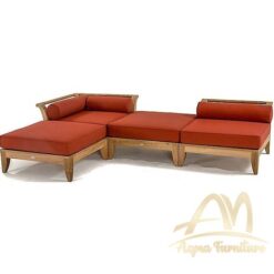 Sectional Teak Deep Sofa Set Custom - Teak Garden Outdoor Furniture Jepara manufacture from Indonesia Handmade and Craftmanship