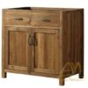 Bath vanity Cabinet Only 35 x 21,5 Inch Teak Fine Sanded