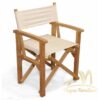 Teak Director Chair with Canvas Cream